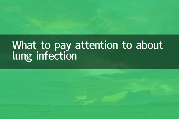 肺部感染需要注意什麼