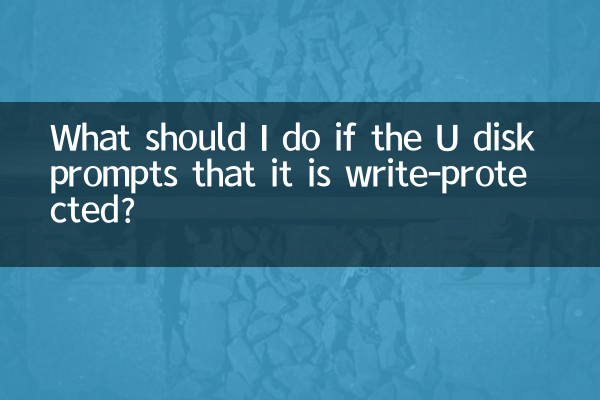 What should I do if the U disk prompts that it is write-protected?