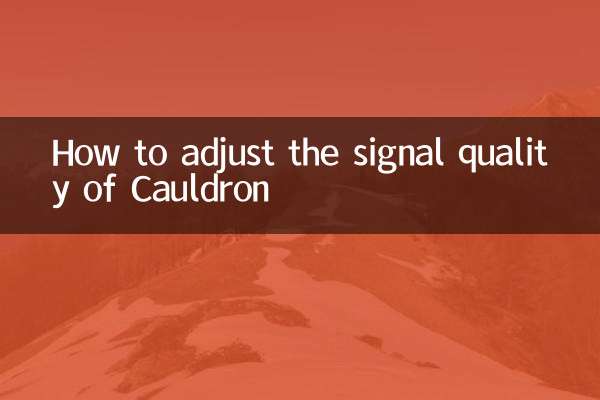 Cómo ajustar la calidad de la señal de Cauldron