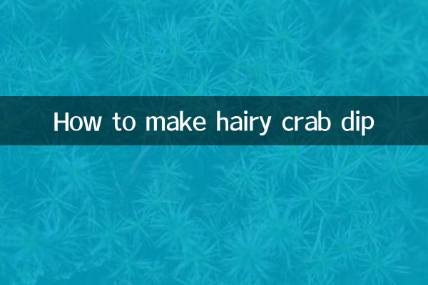 Comment faire une trempette au crabe poilu