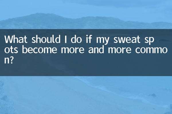 Cosa devo fare se le macchie di sudore diventano sempre più comuni?