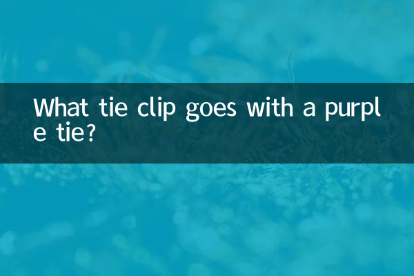 紫のネクタイに合うネクタイピンは何ですか?