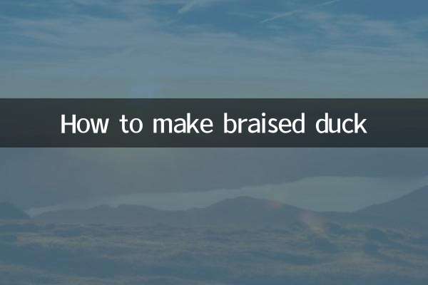 Comment faire du canard braisé