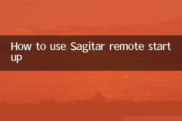 How to use Sagitar remote startup