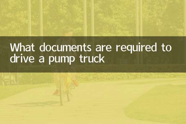 Quels documents sont nécessaires pour conduire un camion de pompage