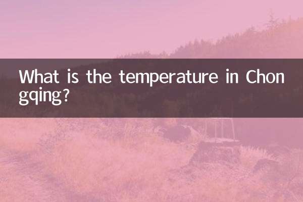Quelle est la température à Chongqing?