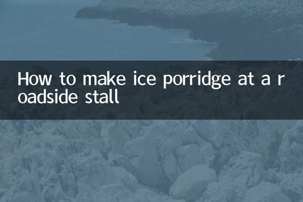 Comment préparer du porridge glacé sur un stand en bordure de route