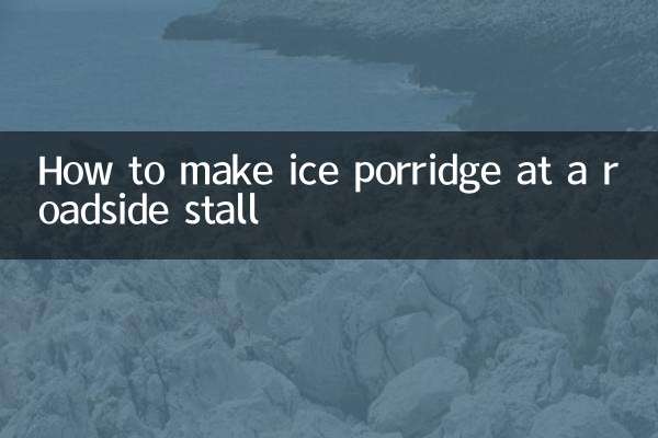 Comment préparer du porridge glacé sur un stand en bordure de route
