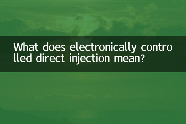 Que signifie l’injection directe à commande électronique ?