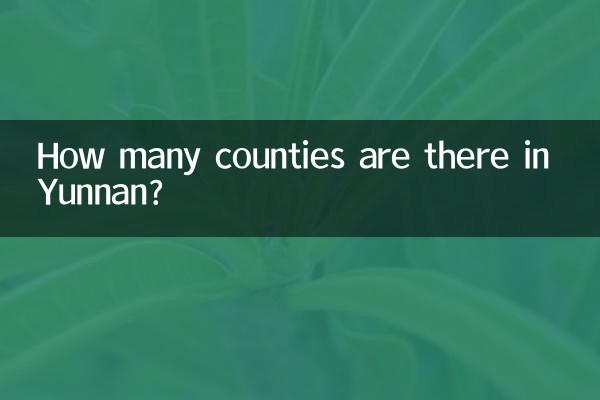 Combien de comtés y a-t-il au Yunnan ?