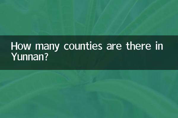 Combien de comtés y a-t-il au Yunnan ?