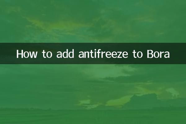 Bora に不凍液を追加する方法