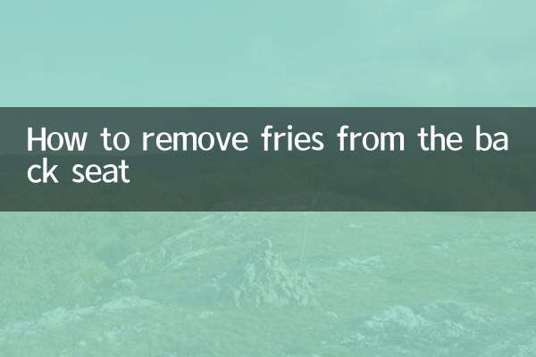 Come rimuovere le patatine dal sedile posteriore