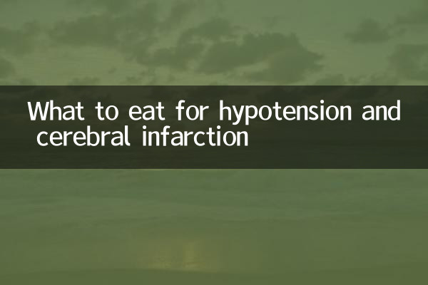 低血壓腦梗吃什麼