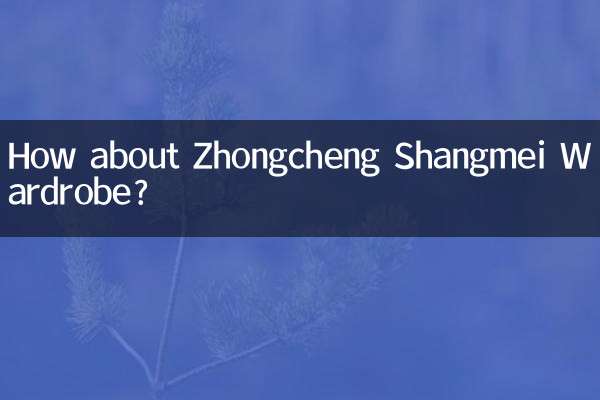 Zhongcheng Shanmei ワードローブはいかがですか?