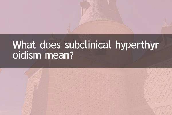 सबक्लिनिकल हाइपरथायरायडिज्म का क्या मतलब है?