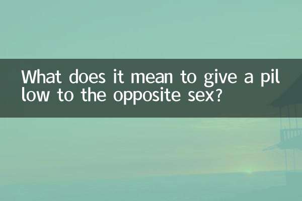이성에게 베개를 준다는 것은 무슨 뜻인가요?
