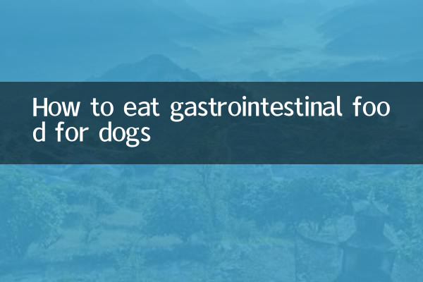 How to eat gastrointestinal food for dogs