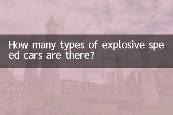 How many types of explosive speed cars are there?