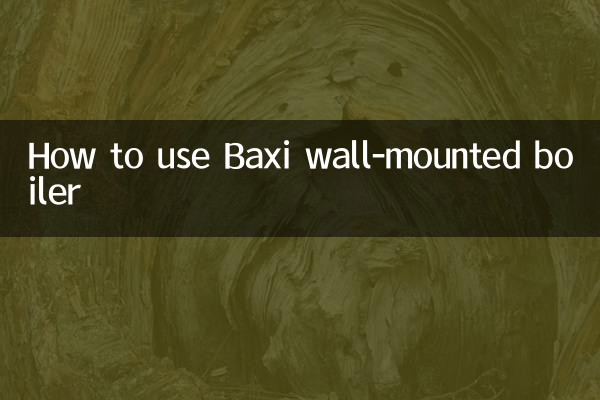 Baxi 벽걸이 보일러 사용 방법