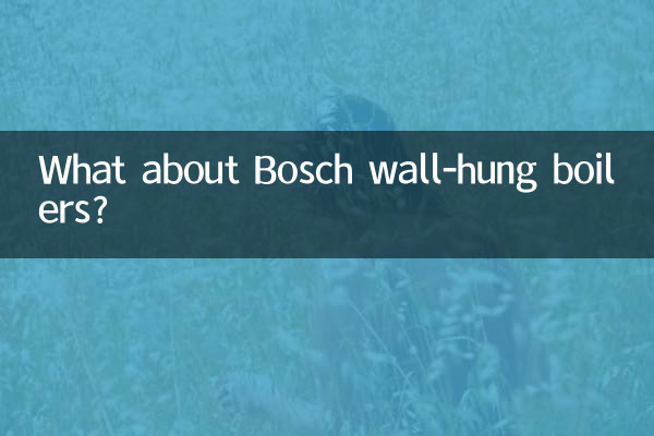 Was ist mit den Wandkesseln von Bosch?