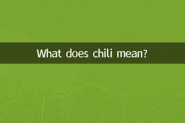 What does chili mean?