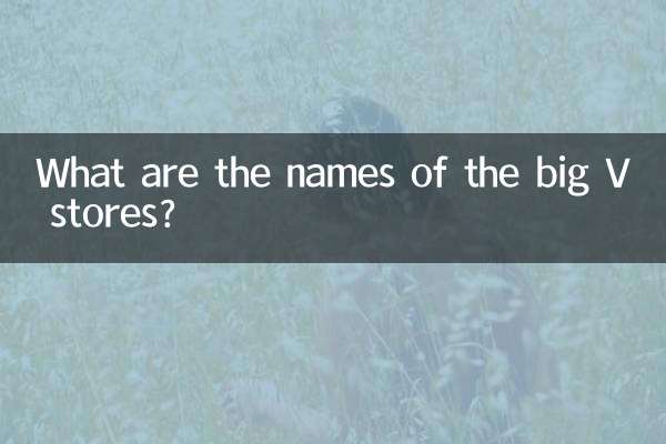 बड़े वी स्टोर्स के नाम क्या हैं?
