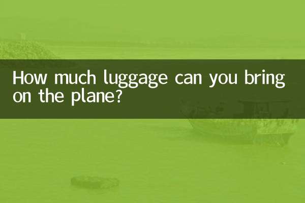 Combien de bagages pouvez-vous emporter dans l'avion ?