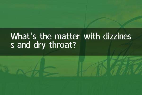 Quel est le problème avec les étourdissements et la gorge sèche ?
