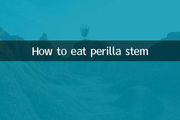Cómo comer tallo perilla