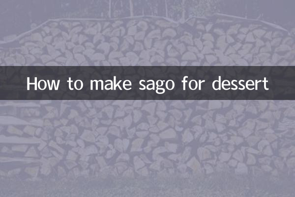 How to make sago for dessert