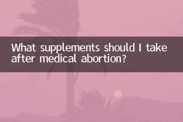 ¿Qué suplementos debo tomar después del aborto con medicamentos?