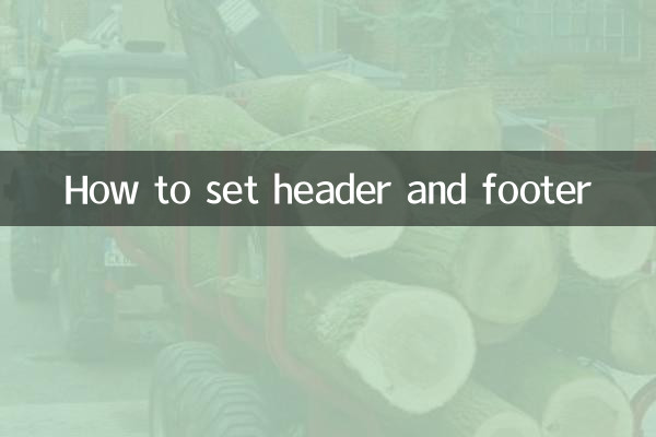 How to set header and footer