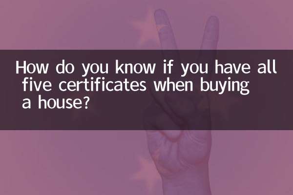 Woher wissen Sie, ob Sie beim Hauskauf alle fünf Zertifikate haben?