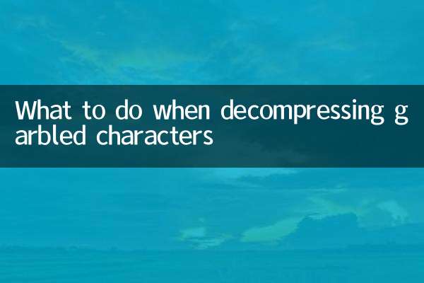 What to do when decompressing garbled characters
