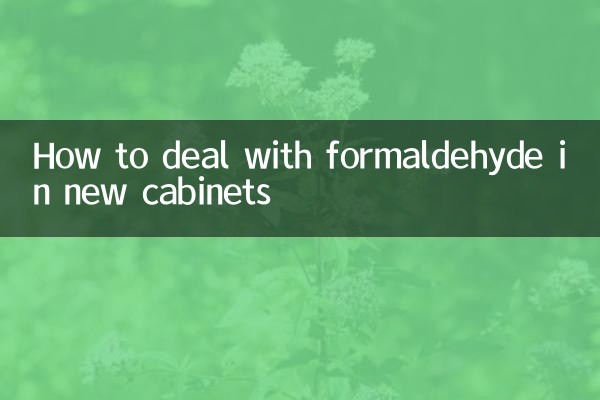 نئی کابینہ میں فارملڈہائڈ سے نمٹنے کا طریقہ
