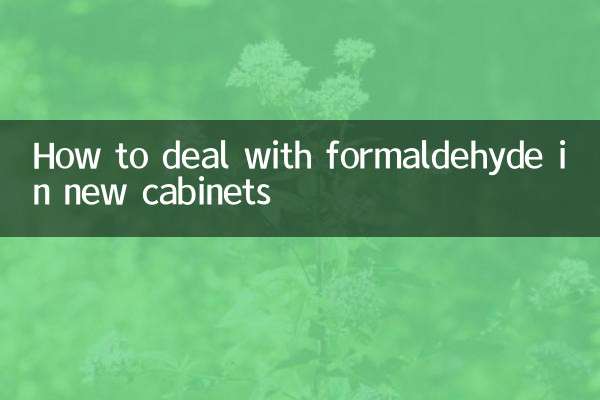 نئی کابینہ میں فارملڈہائڈ سے نمٹنے کا طریقہ