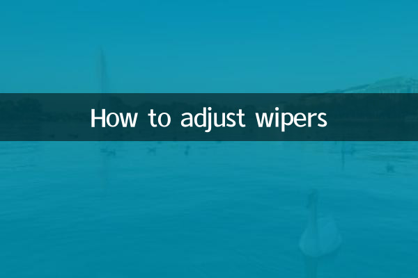 와이퍼 조정 방법
