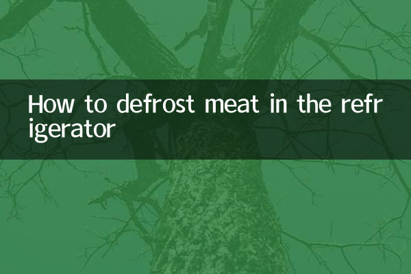 冷蔵庫で肉を解凍する方法