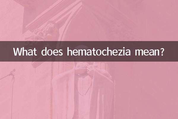 What does hematochezia mean?