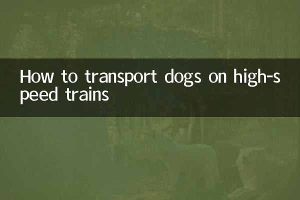How to transport dogs on high-speed trains