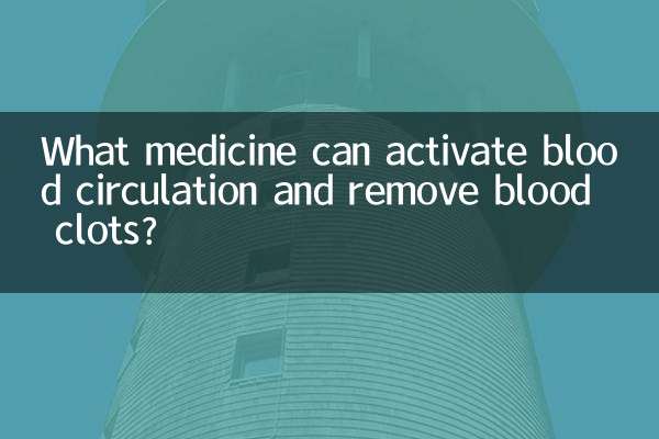 What medicine can activate blood circulation and remove blood clots?