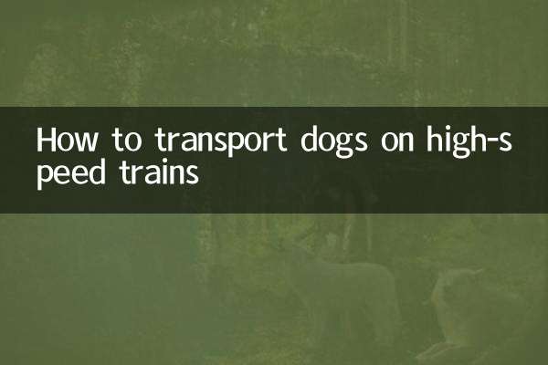How to transport dogs on high-speed trains