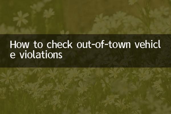 How to check out-of-town vehicle violations