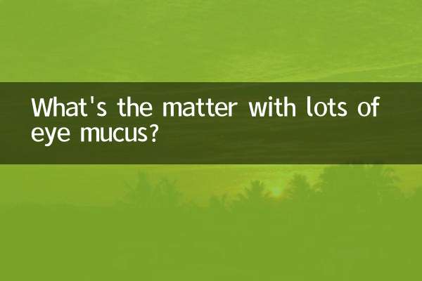 What's the matter with lots of eye mucus?