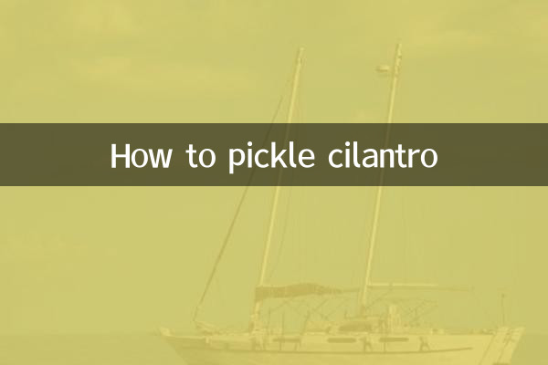 How to pickle cilantro