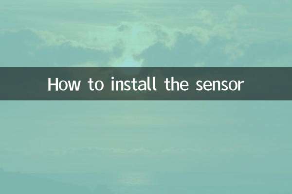 Comment installer le capteur