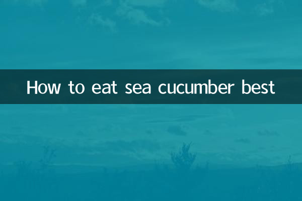 Como comer melhor pepino do mar