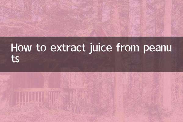 Cómo extraer jugo del maní