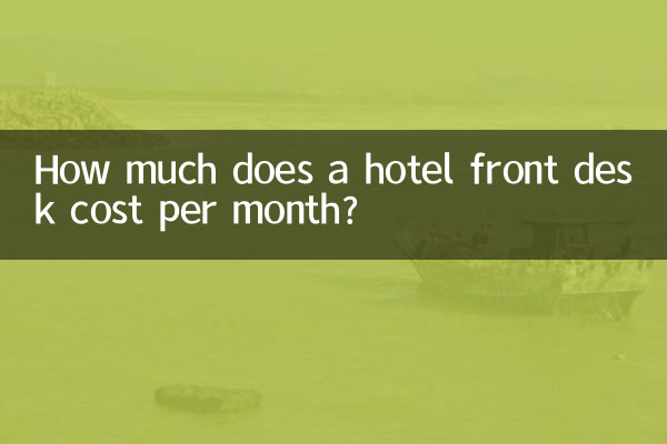 ¿Cuánto cuesta la recepción de un hotel al mes?